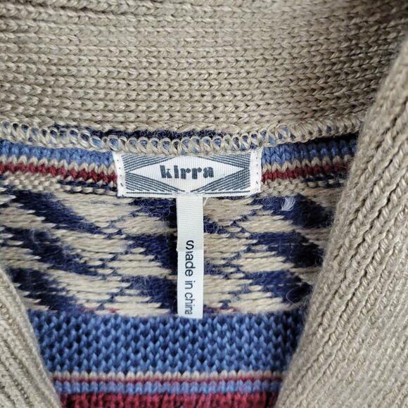 Kirra Wool Blend Toggle Cardigan Sweater Shawl Collar Boho Fall Knit Small - Picture 14 of 16